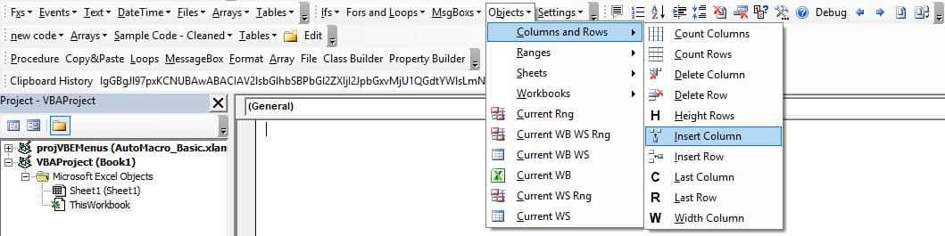 AutoMacro_05_21_19 VBA Code Library Cheatsheet